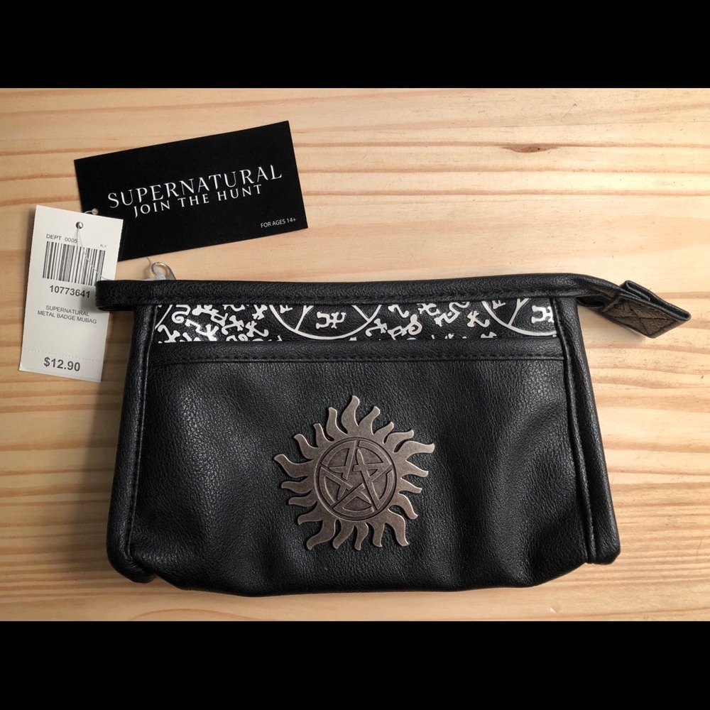 NWT Supernatural Metal Badge MakeUp / Zippered Bag